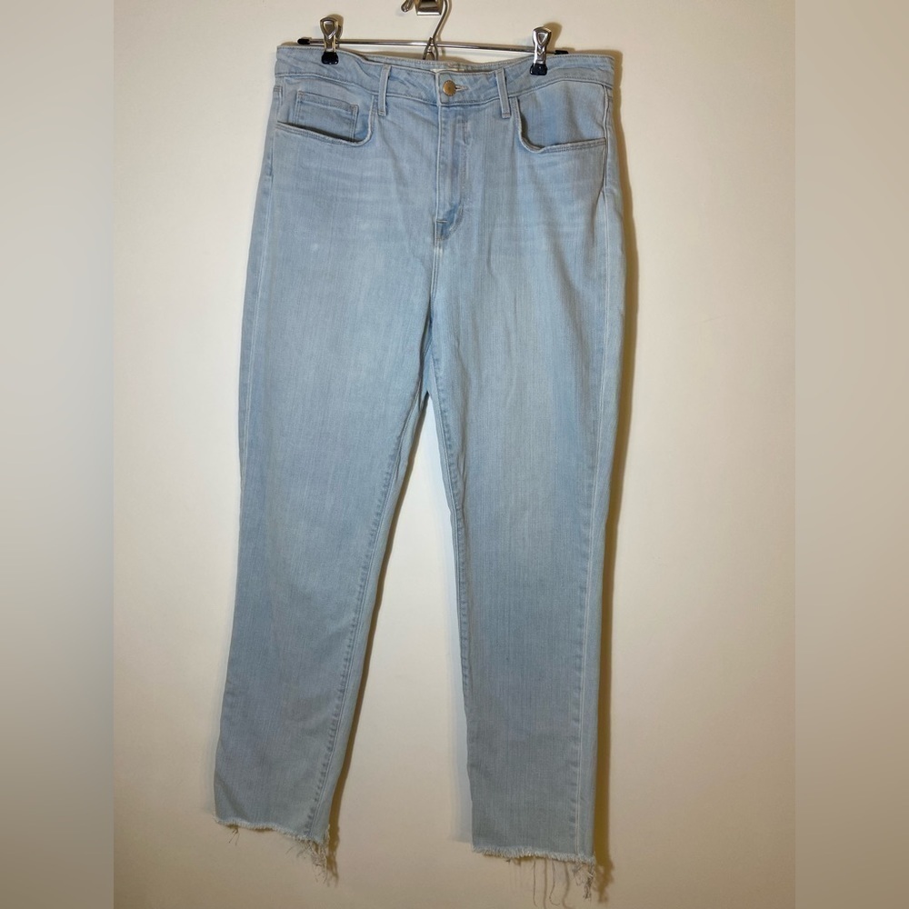 L'Agence Womens High Rise Skinny Jeans Blue Stretch Light Wash Size 32